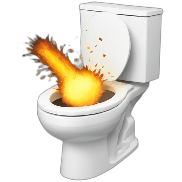 exploding toilet emoji