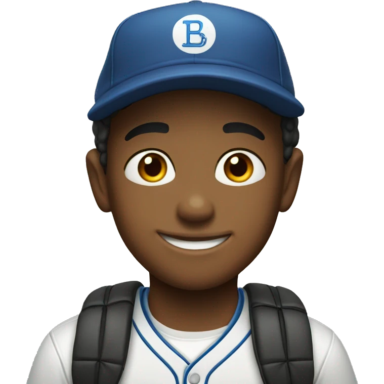 smiling boy in baseball cap emoji