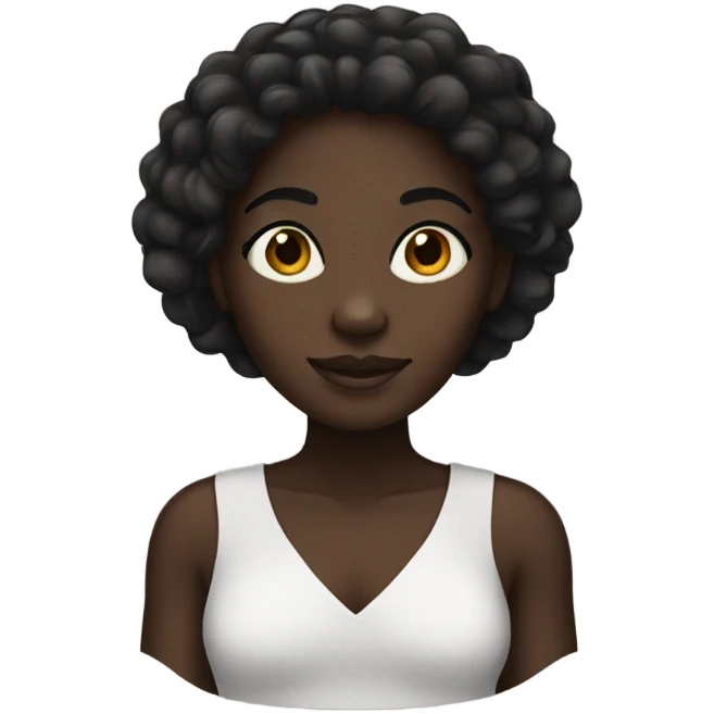 black skin girl emoji