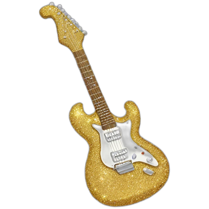 sparkly guitar emoji
