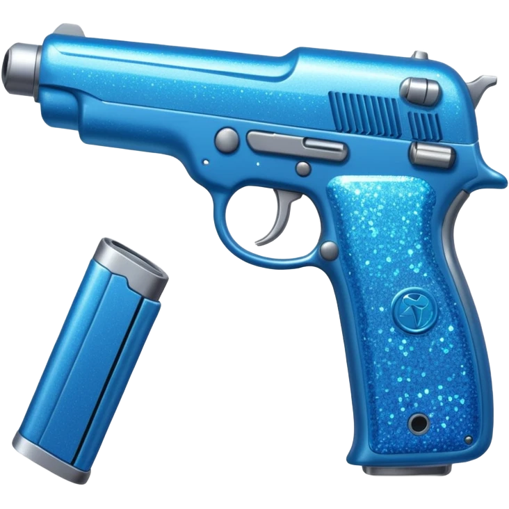 glitter blue cian gun emoji