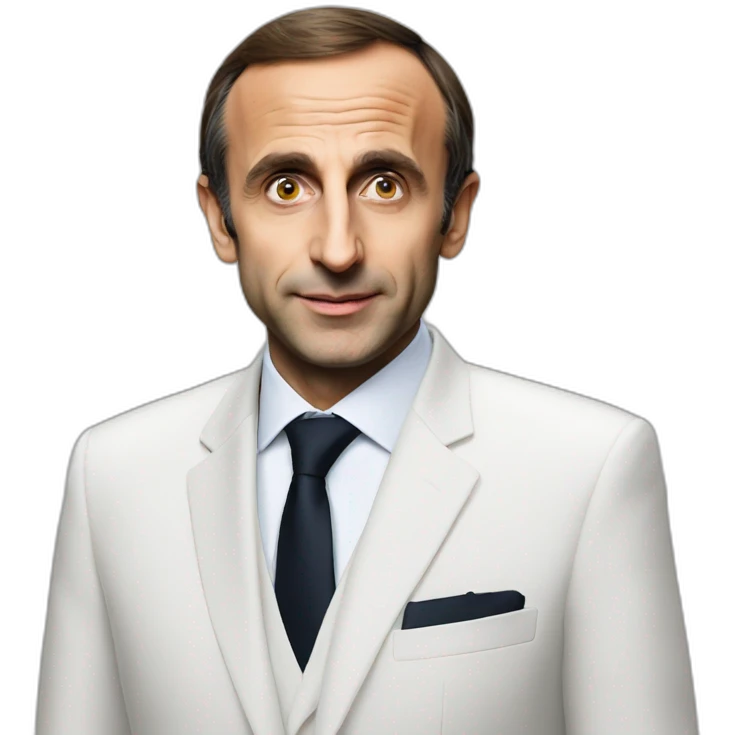 Macron embrasse zemmour emoji
