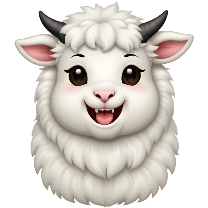evil laughing lamb with pentagram emoji