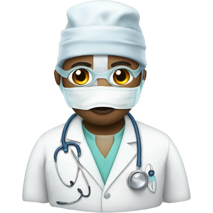 A swan dressed as a surgeon emoji