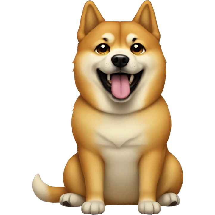 Doge dog saying shit emoji