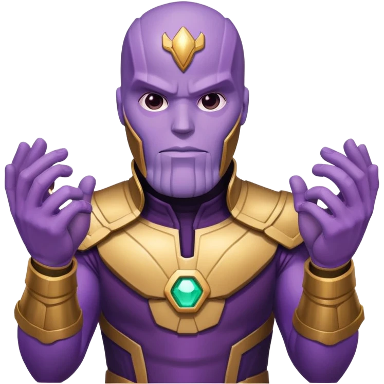 Thanos with Infinity Gauntlet as Squid Game contestant emoji