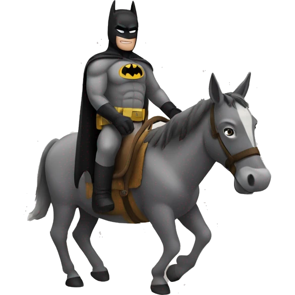 Batman riding a donkey emoji