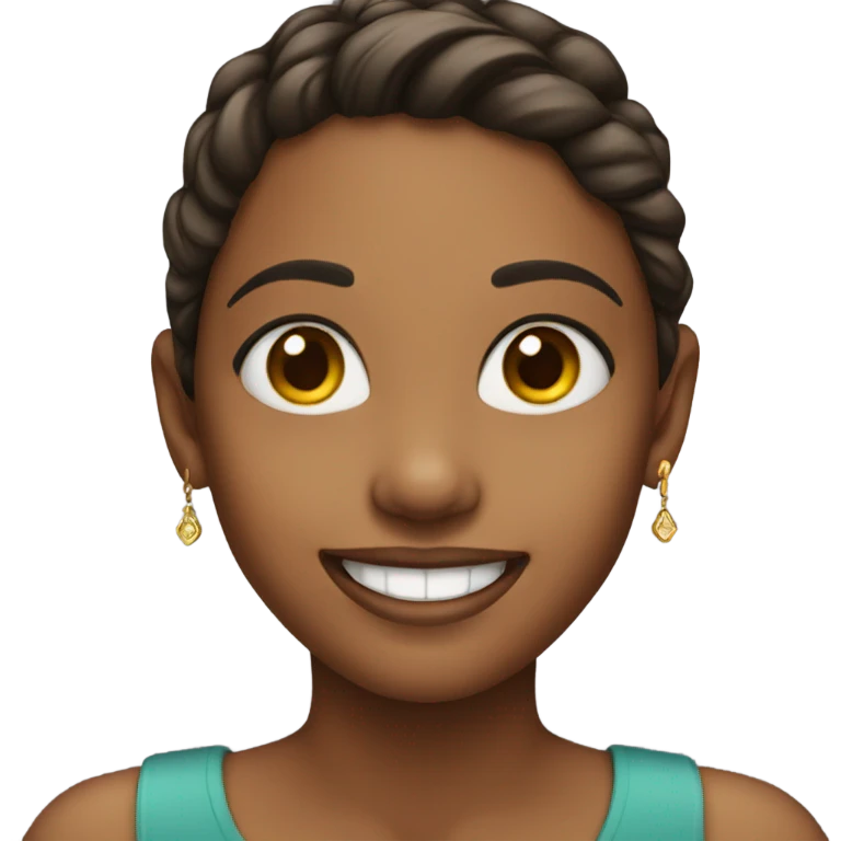 smiling girl with earrings emoji