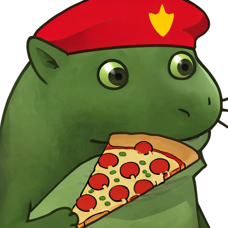 Cat with pizza emoji