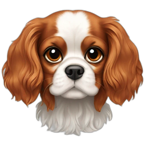 Cavalier king Charles spaniel and formula 1 emoji