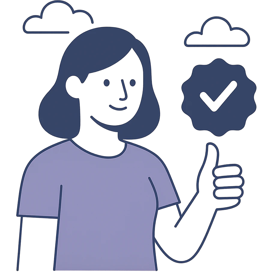 facebook verified badge, blue checkmark in a circle, flat modern style emoji