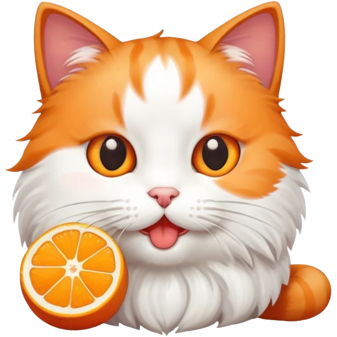 Yemek yiyen kedi emoji
