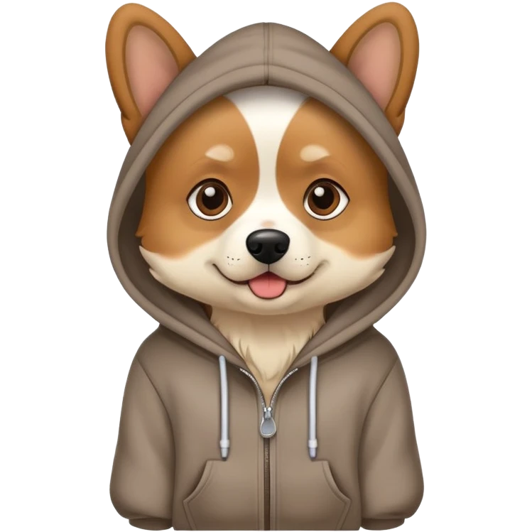 Dog with hoodie emoji