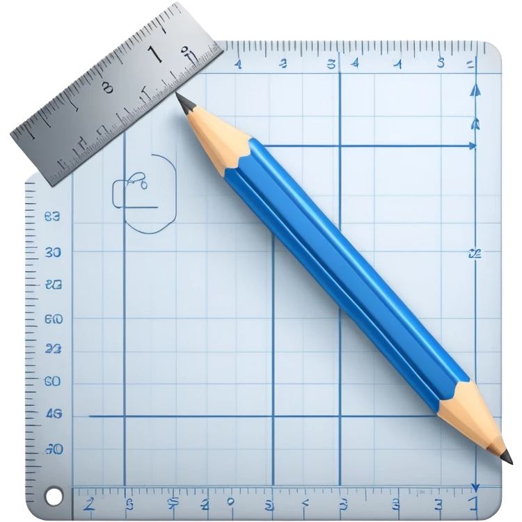 blueprint plan with a pencil and ruler emoji