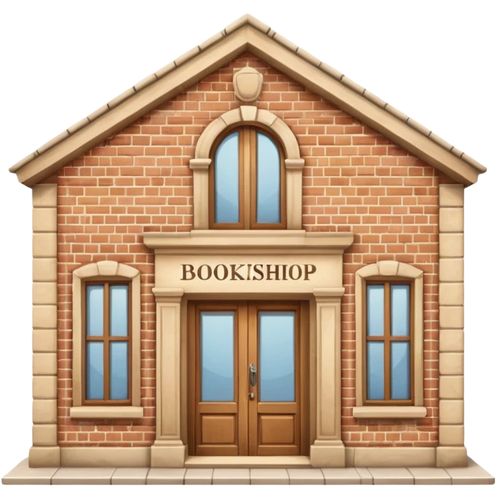 Beige bookshop building  emoji