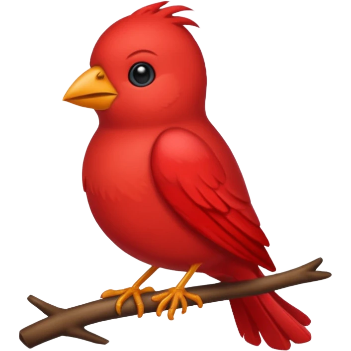 Red bird emoji