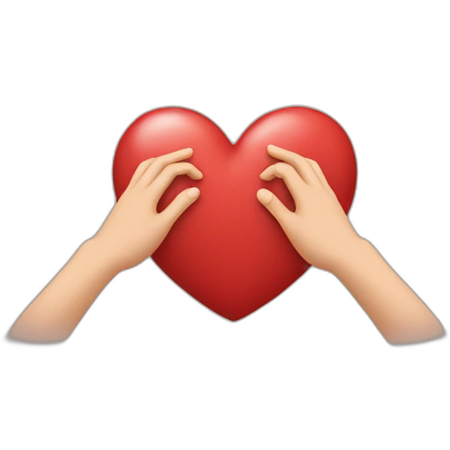 Heart with hands emoji