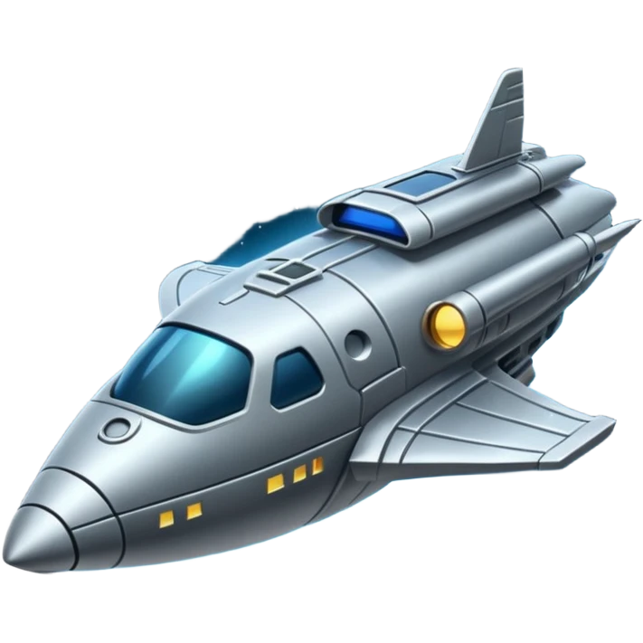 flying ship in space emoji