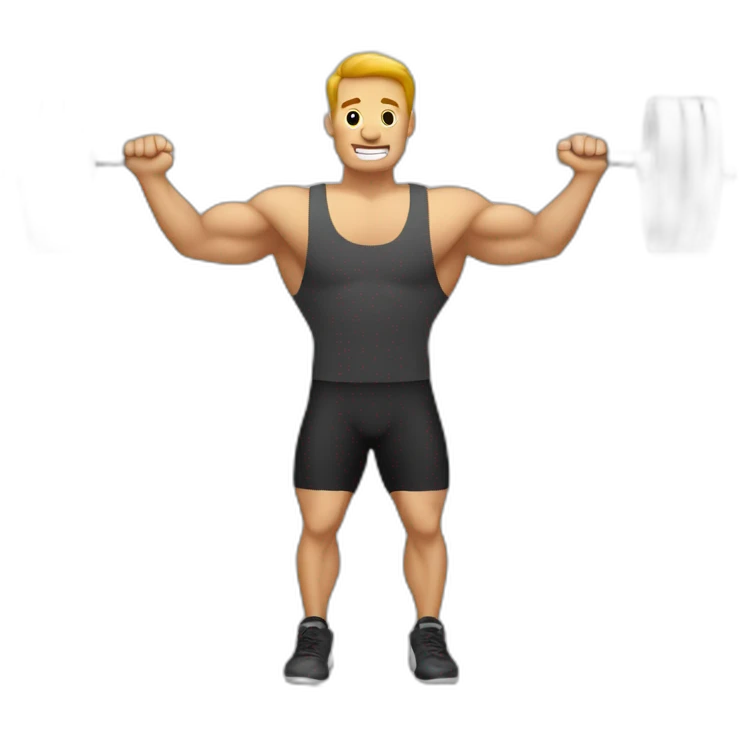 man doing weight lifting emoji
