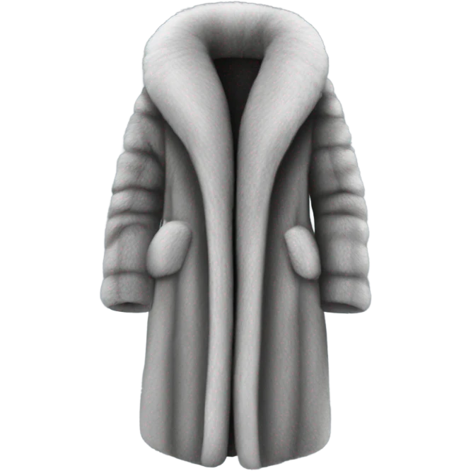 grey fur coat emoji