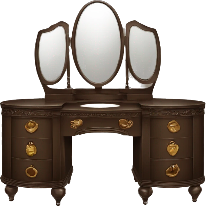 Brown elegant 1920s vintage vanity  emoji