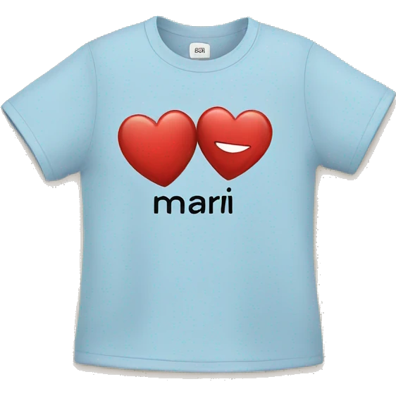 T-shirt with the inscription “I ❤️ mari” emoji