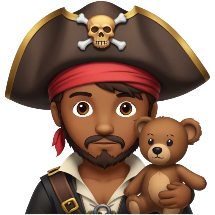 pirat with bear emoji