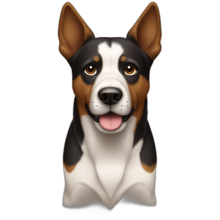 Perro grande mastín español negro y marron emoji