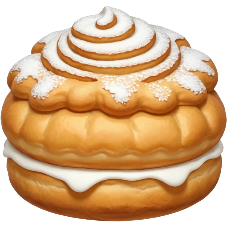 cream puff, simplified, clear, emoji-like emoji