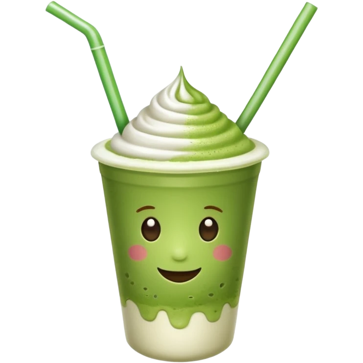 Te macha con espuma y una pajita emoji