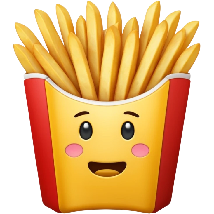 french fries without eyes emoji