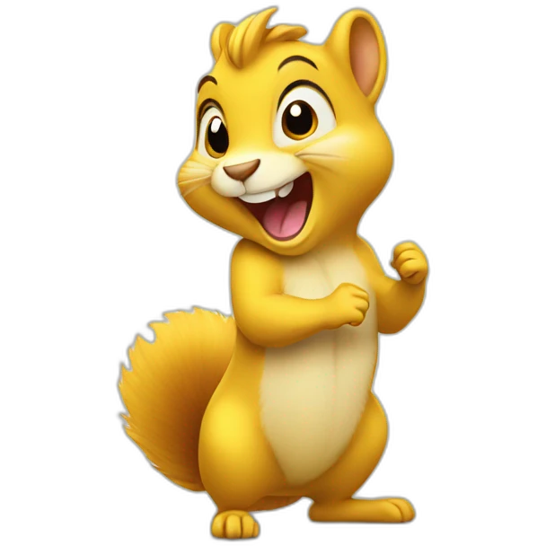 cheerful yellow squirrel emoji