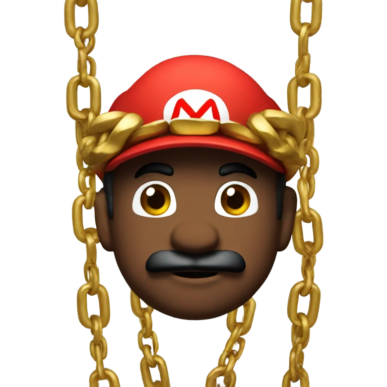 Mario wearing a large gold chain  emoji