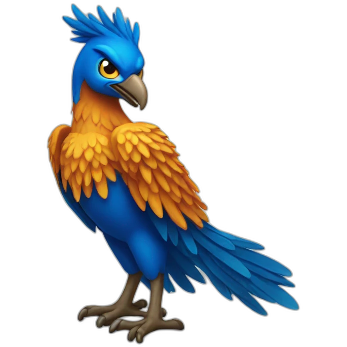 Blue phoenix emoji