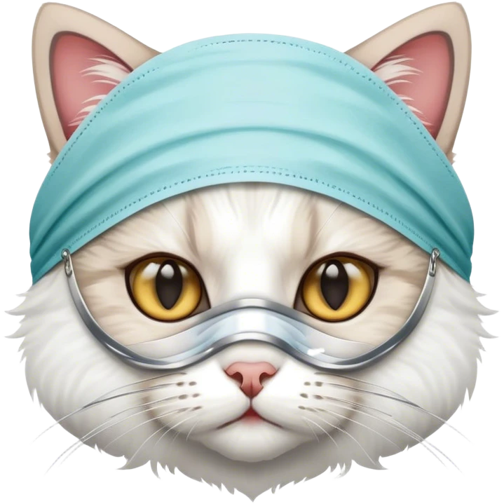 Cat in surgical mask emoji