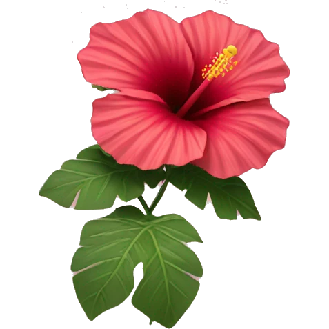 Hibiscus flower emoji