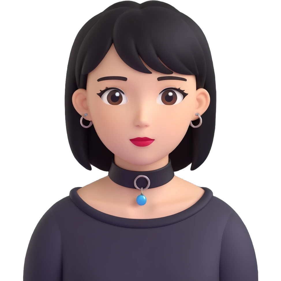 Black goth  Choker emoji