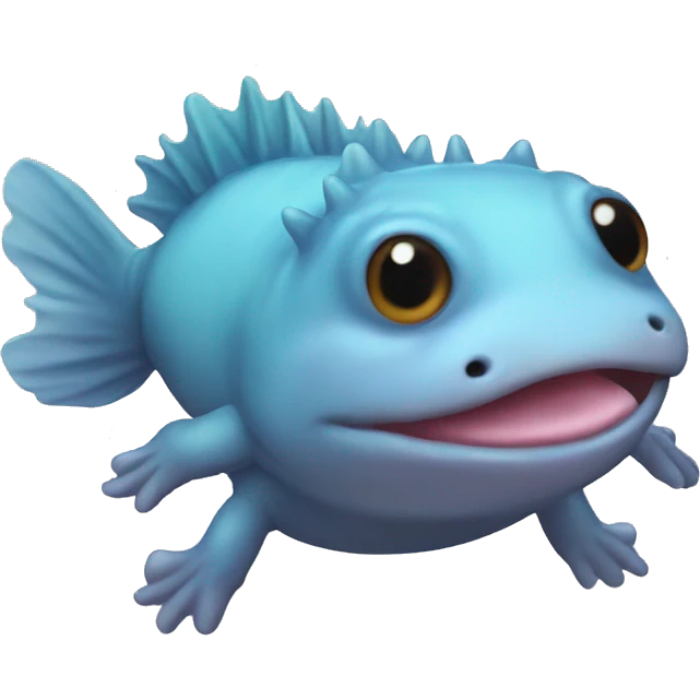 Blue axolotl emoji