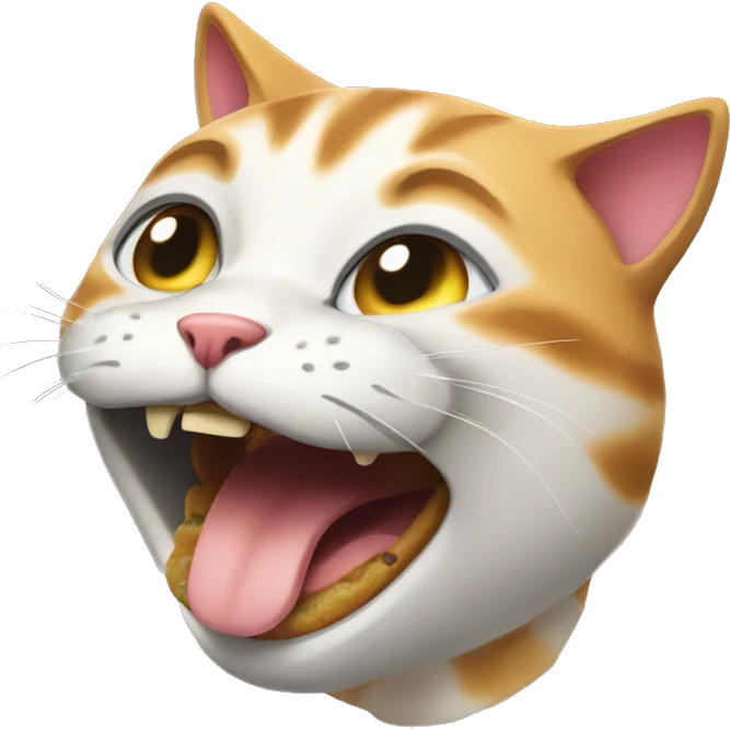 Cat eat emoji