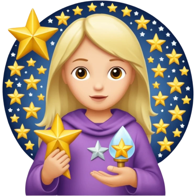 Lilla tryllestav med en stjerne for barn emoji