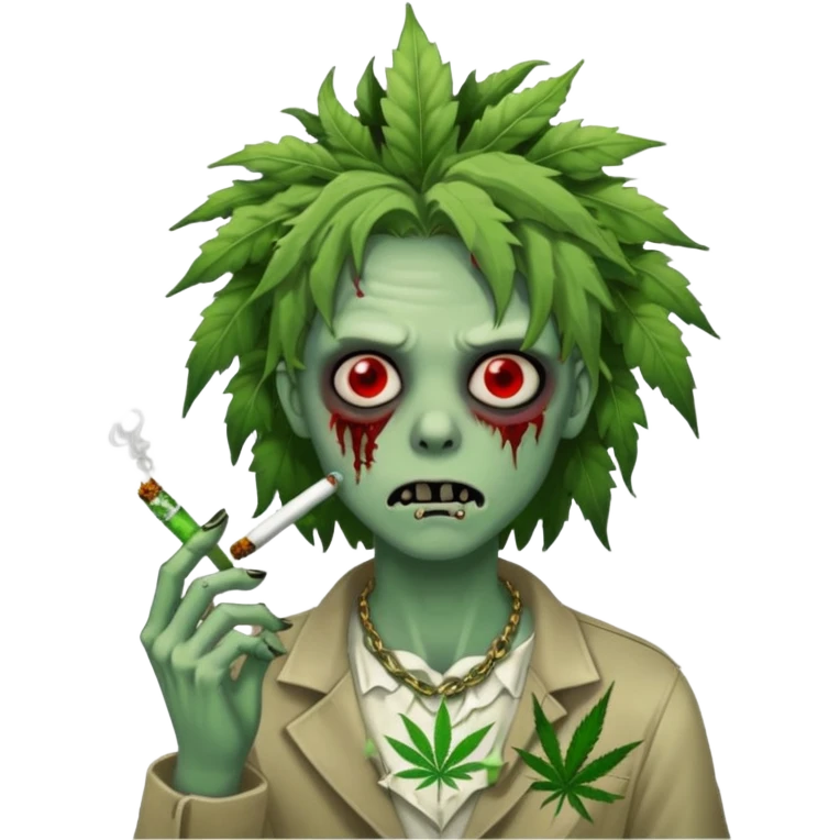 make me zombie high from weeds emoji