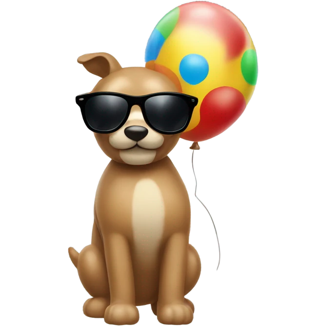 Balloon animal ￼ wearing sunglasses emoji