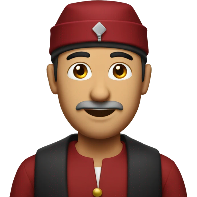 Guy wearing fez emoji