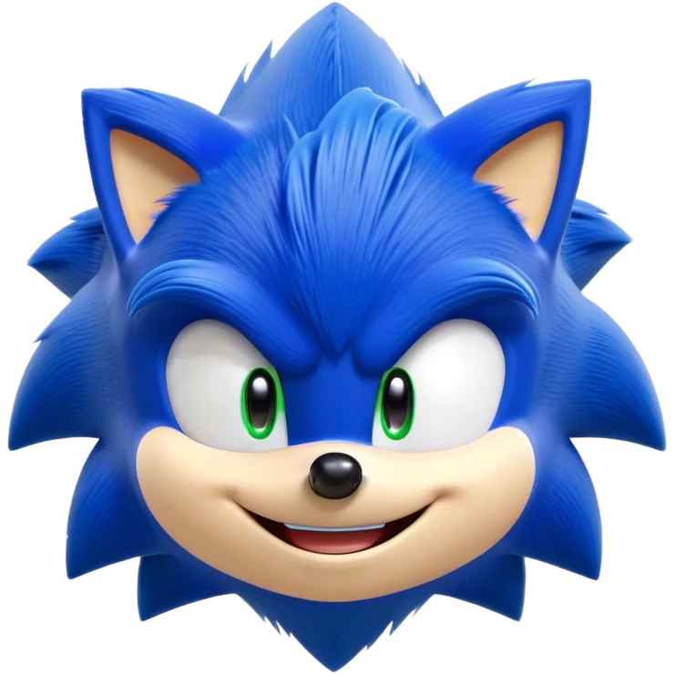 Sonic the hedgehog smiling  emoji
