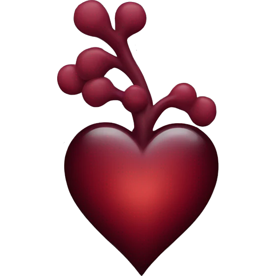 Wine red heart emoji
