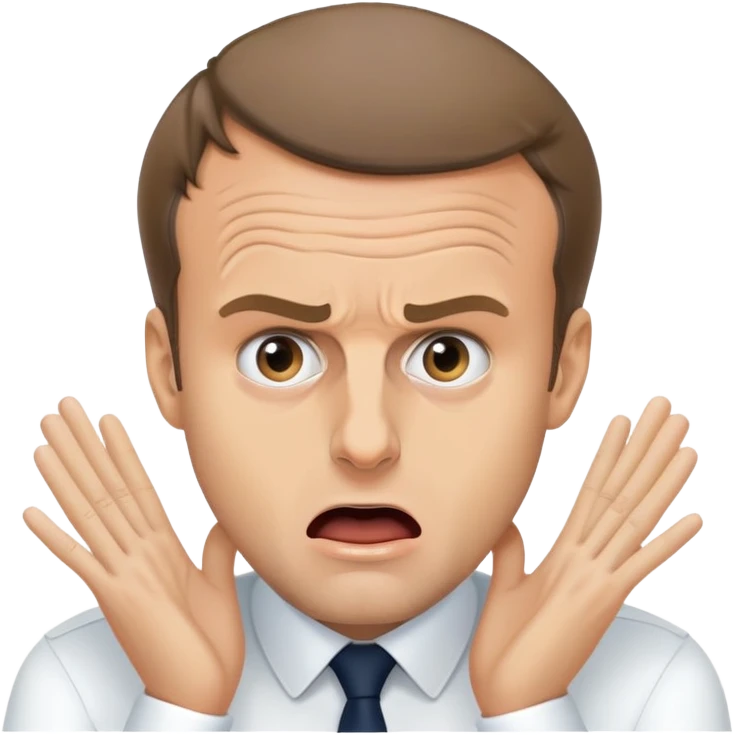 The real Emanuel Macron is in a panic emoji