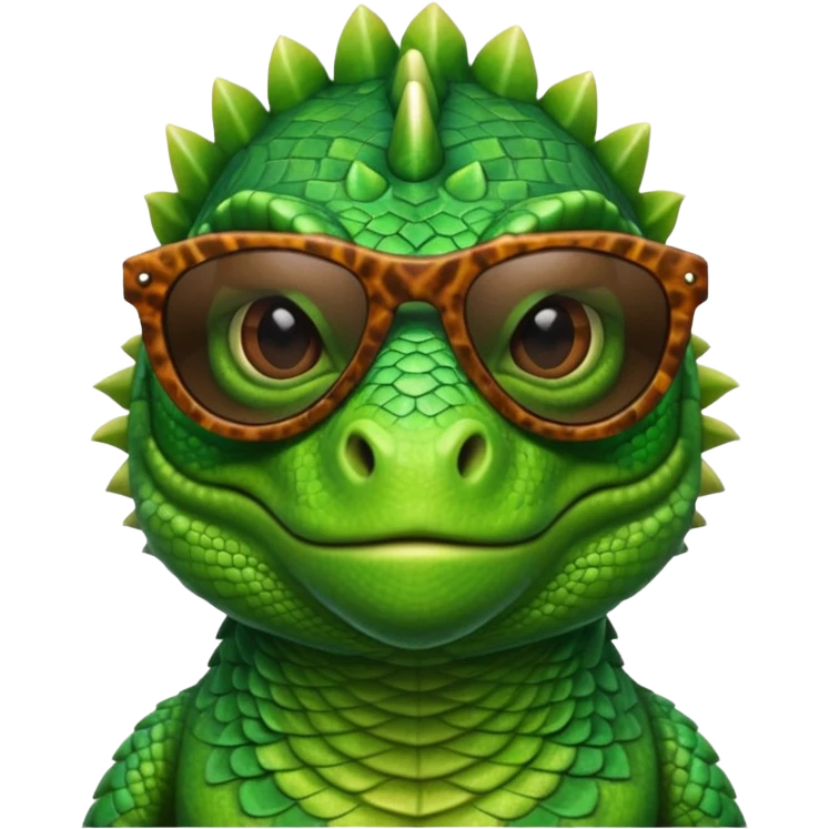 capitalist iguana head with sunglasses emoji
