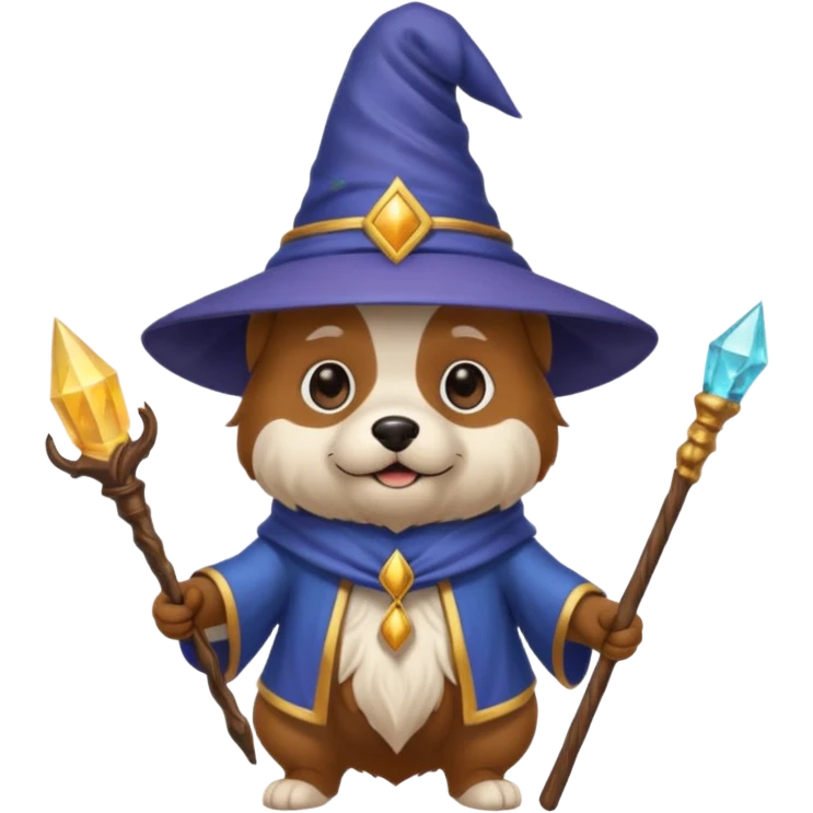 Dog wizard emoji