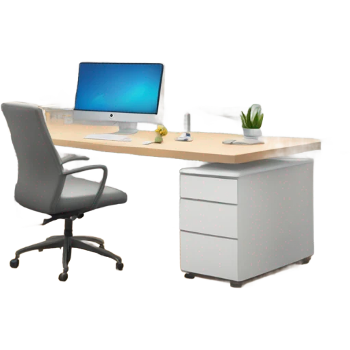 modern-minimalistic-decorated-home-office-front view emoji