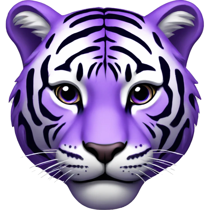 Purple tiger face emoji